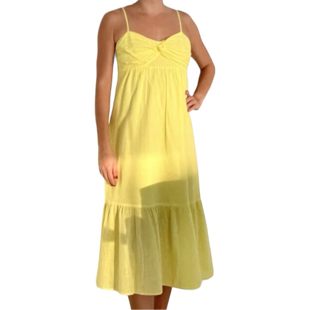 Banana Republic Factory Linen Blend Smocked Maxi Bandeau‎ Pleated Sundress  Sz 8